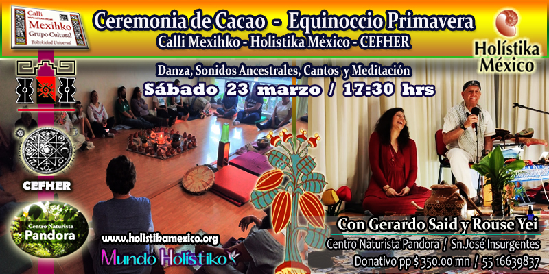 Ceremonia de Cacao Medicinal – Equinoccio de Primavera 23 Marzo